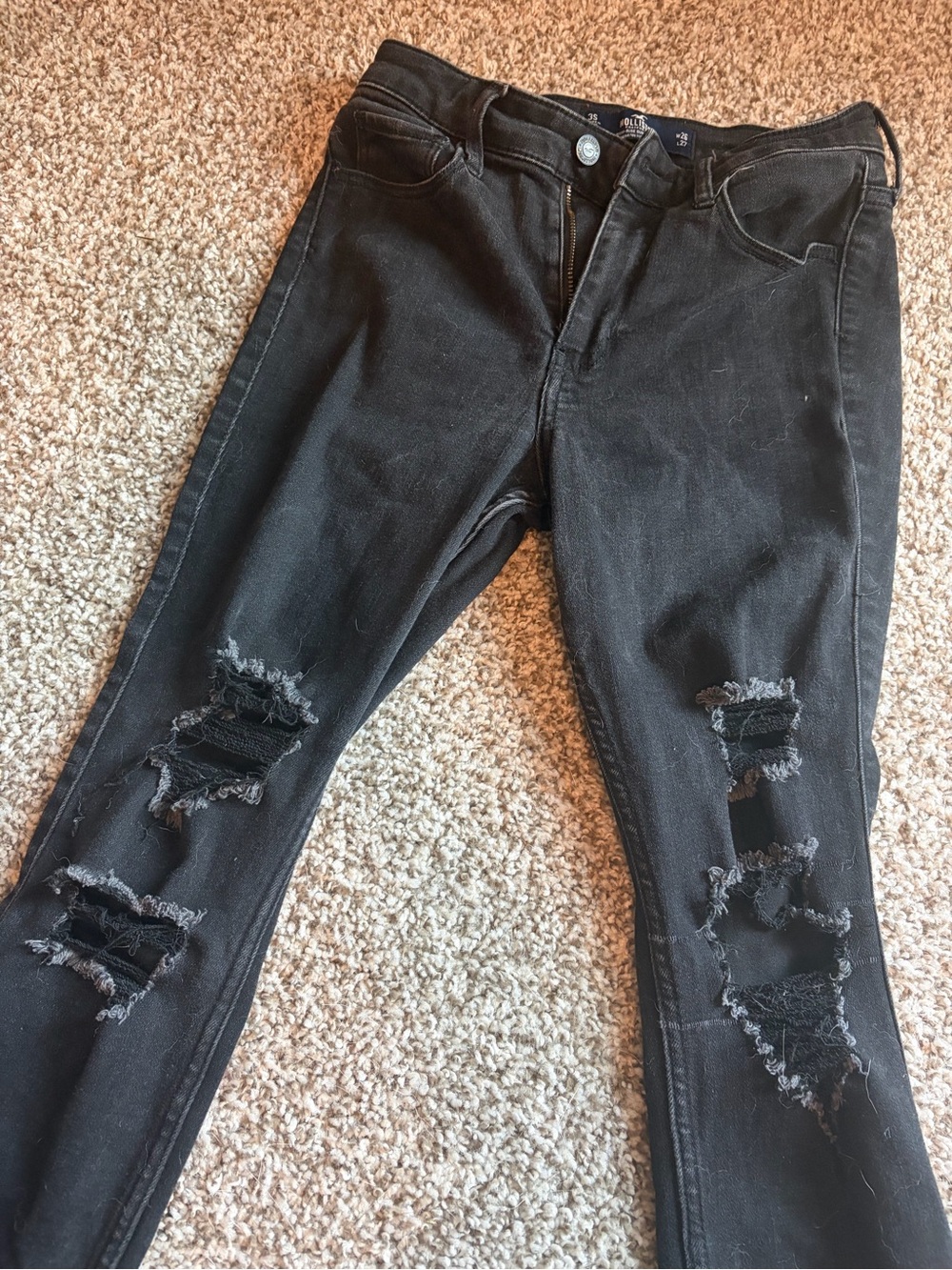 Hollister Black Skinny Distressed Jeans